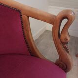 Burgundy velvet salon Swan neck