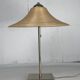 Lampe de table en laiton et rotin en roseau, Italie 1970
