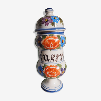 Floral-patterned apothecary pot
