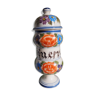 Floral-patterned apothecary pot