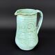Turquoise green glazed stoneware pitcher – signed, France, 1970