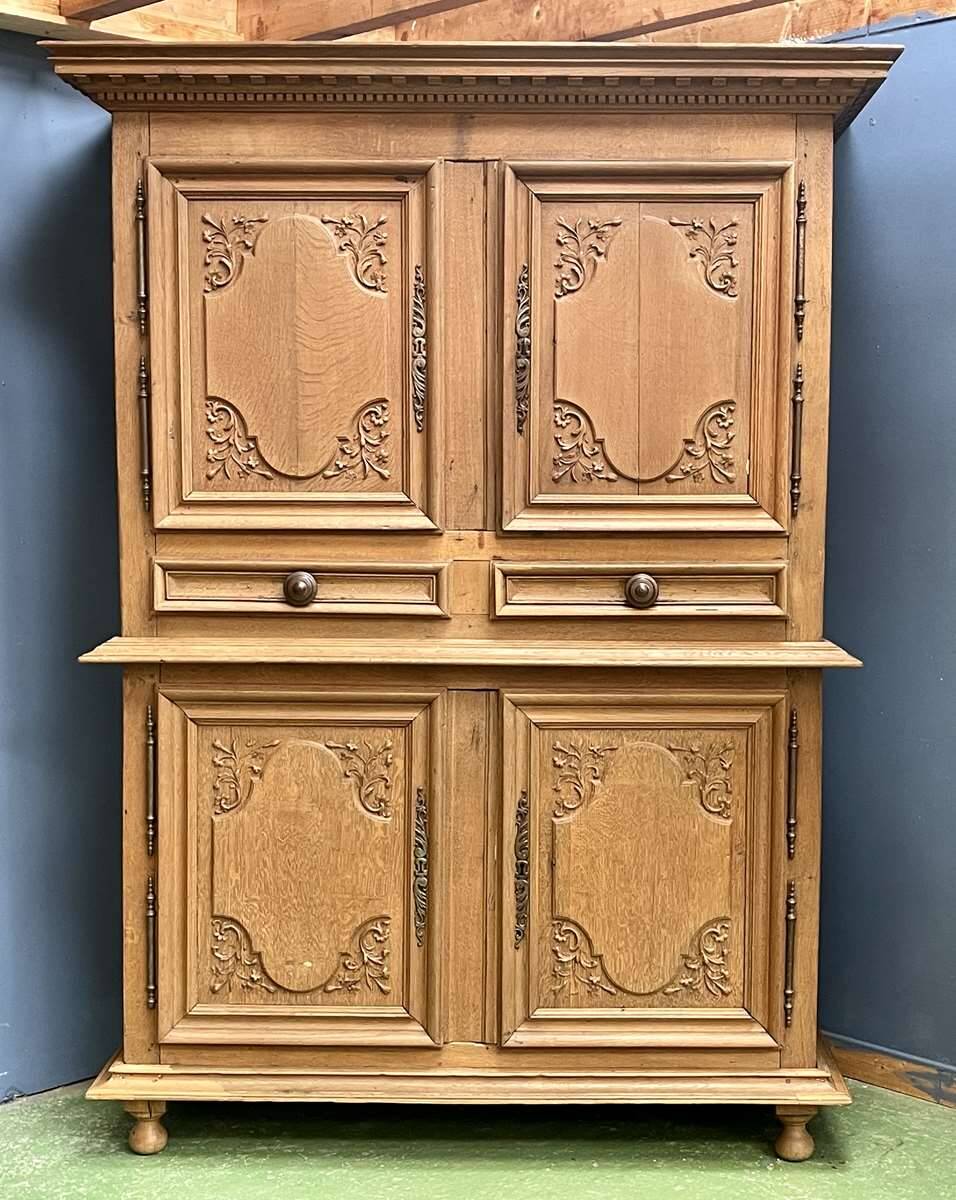 18th-century oak four-door sideboard