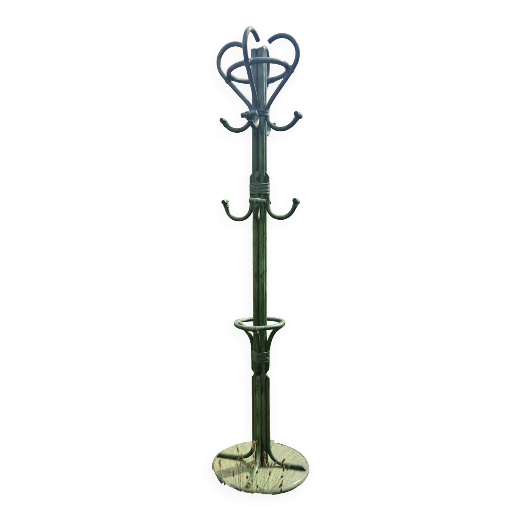 Parrot coat rack in rattan