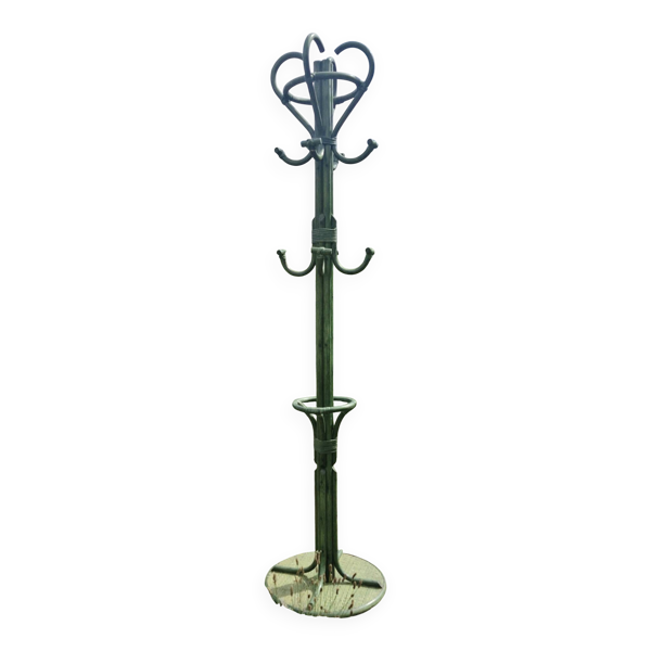 Porte-manteaux perroquet en rotin vert
