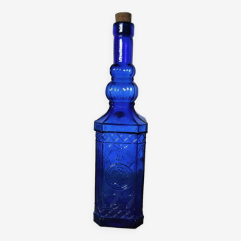 Cobalt blue square bottle