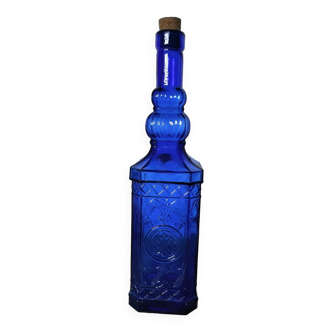 Cobalt blue square bottle