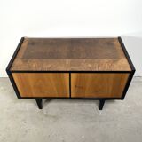 Vintage audio cabinet, walnut high gloss