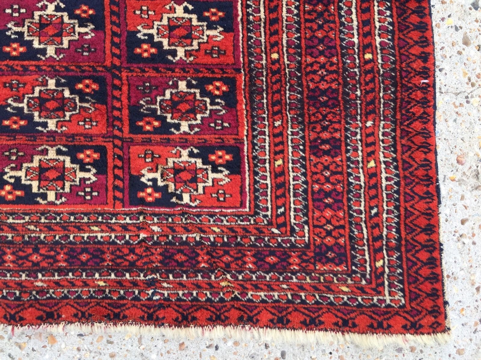 Traditional Turkoman Oriental Hand Made Rug 180x122cm boho
