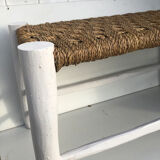 Wooden bench and rope