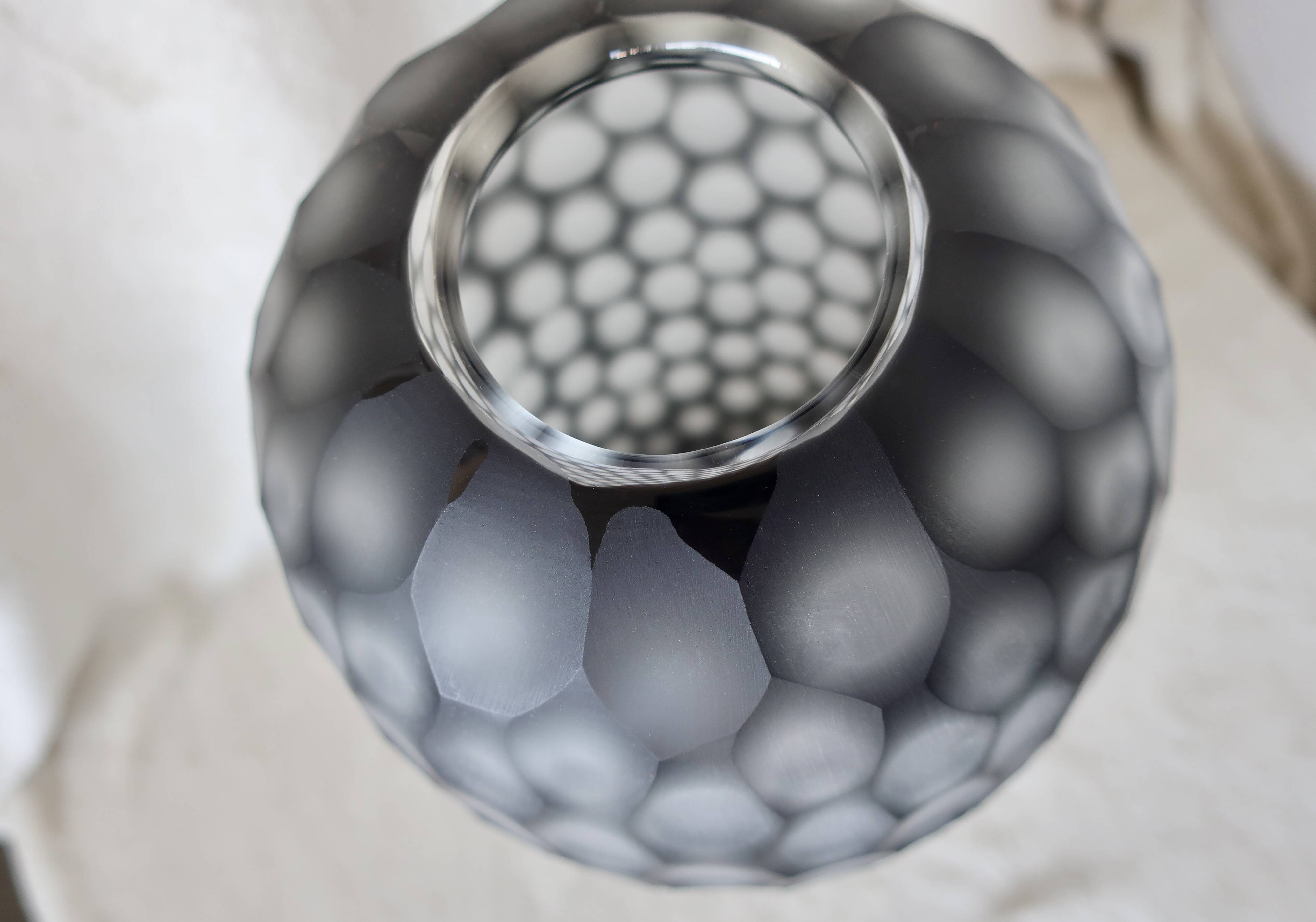 Vase Design en verre Multicouche 38 cm TBE