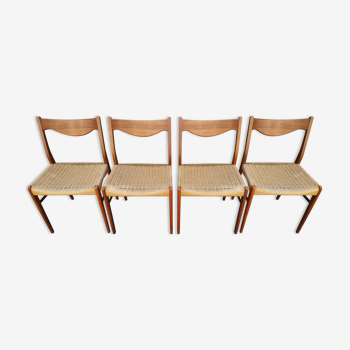 Set of 4 chairs by Larsen & Aksel Bender Thorald 1960