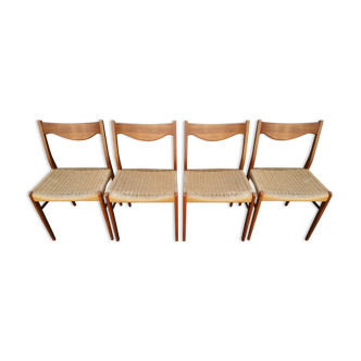 Set of 4 chairs by Larsen & Aksel Bender Thorald 1960