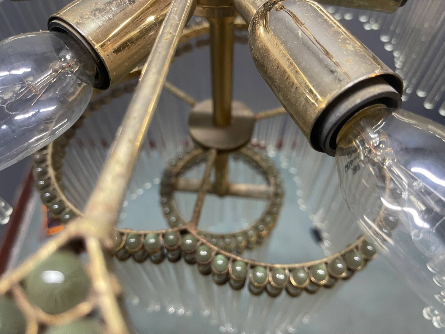 Murano Glass Rod Chandelier 1960’s 