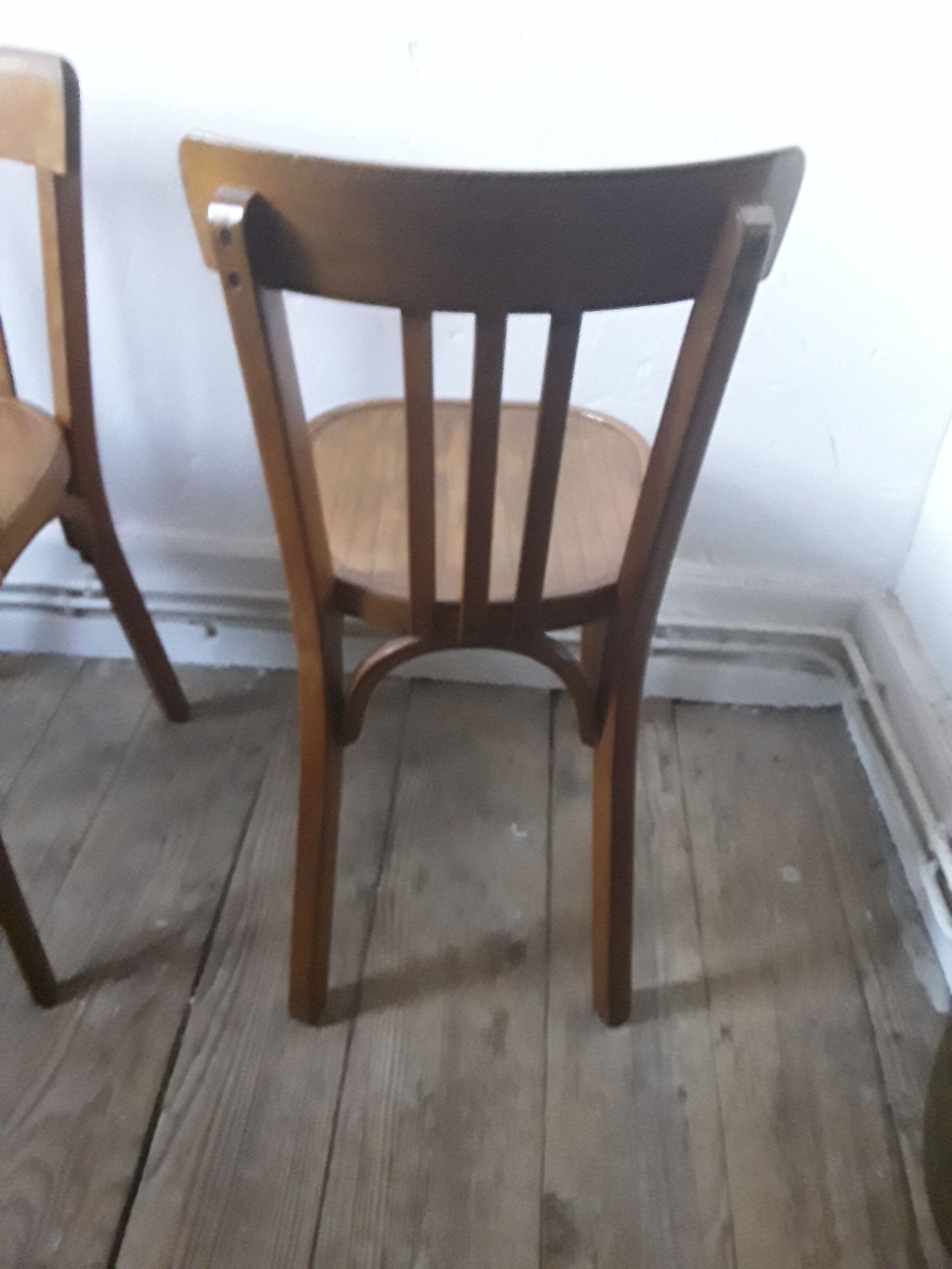 Pair of vintage Baumann bistro chairs