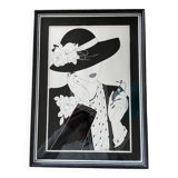 Antique pen and ink art deco fashion designs by ljgreen