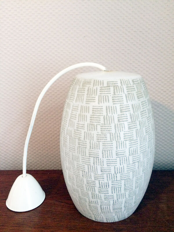 Opaline hanging white vintage, 1960