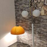Floor lamp with tulip base and cascading globe 1980