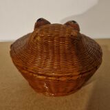 Vintage rattan rattan box varnished PM
