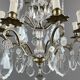 Bronze, brass and crystal chandelier, early 20th century.