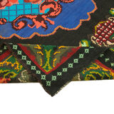 Handmade Vintage Moldovian Black Kilim 200 cm