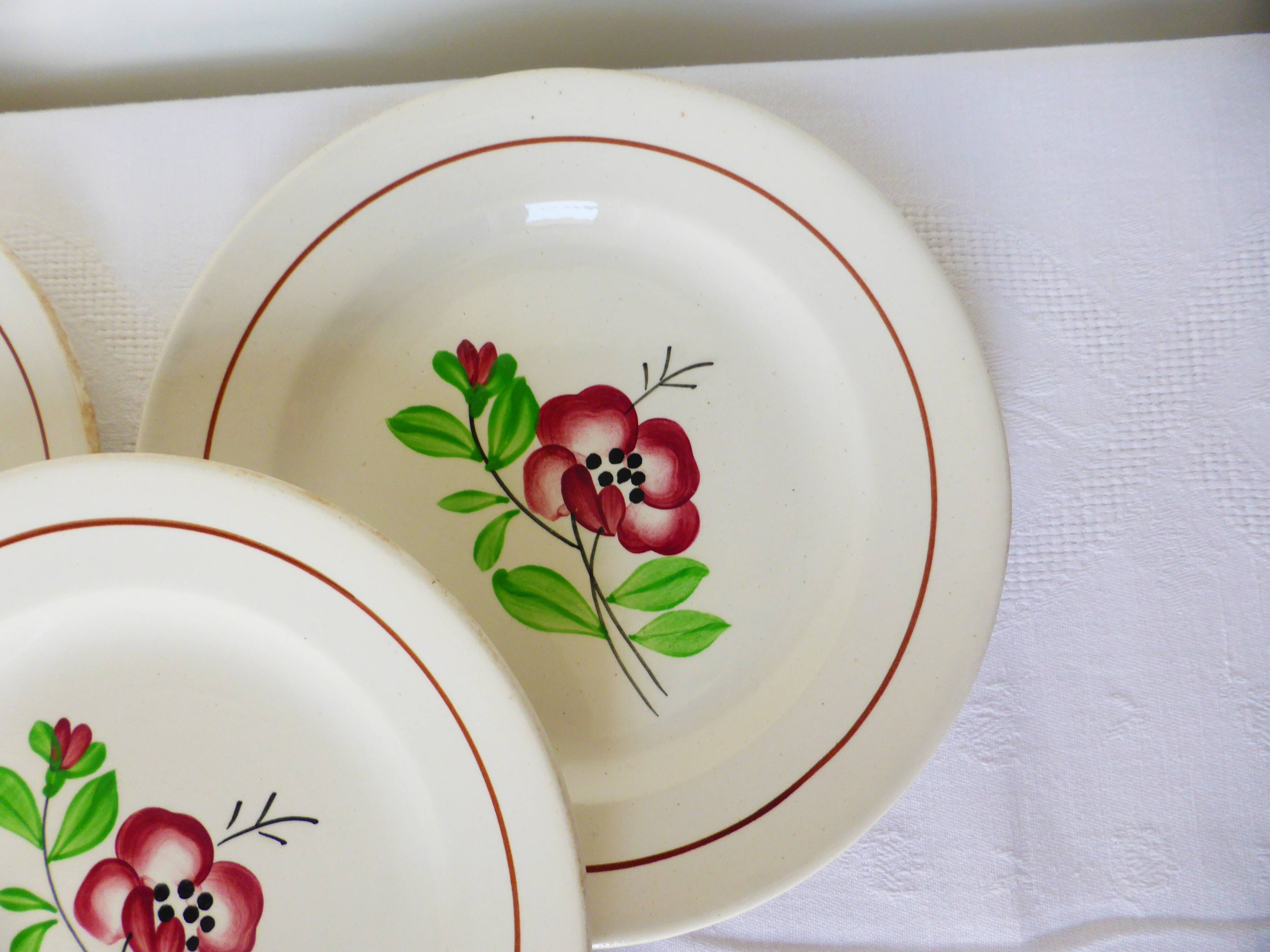 4 dessert plates from Digoin Sarreguemines model Beaucaire 210842