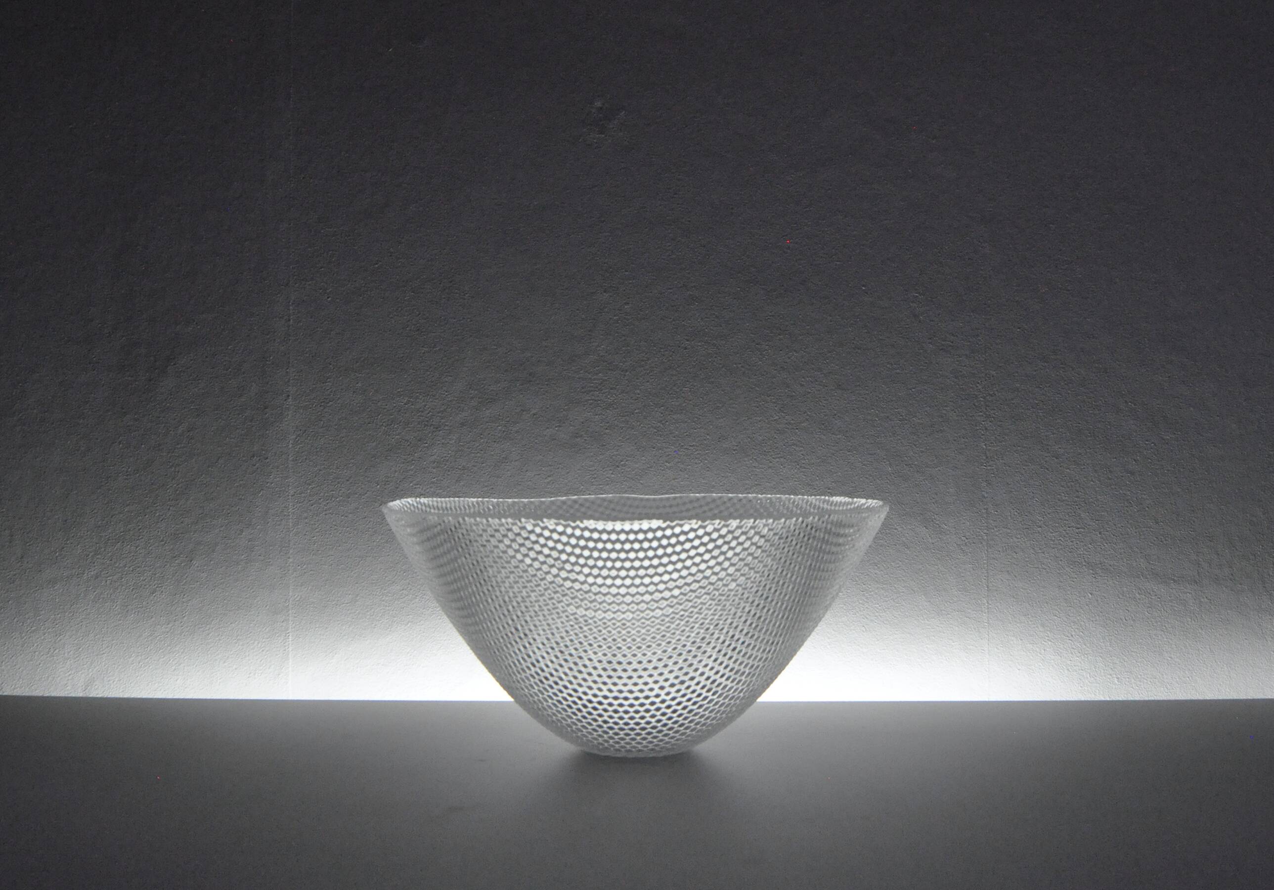 Glass bowl Trigona for Holmegaard, Denmark 1980s