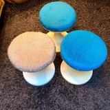 Set of 3 stools space age 70s