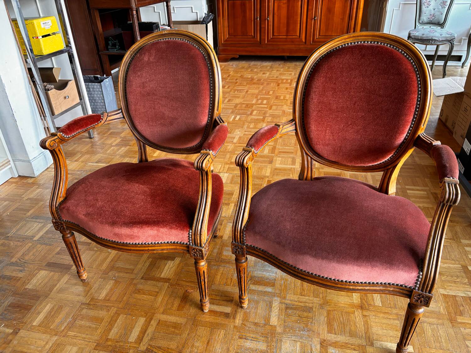 Pair of classic armchairs