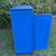 Commode bois peint bleu Majorelle