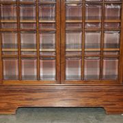 Monumental glass library in Victorian hardwood.