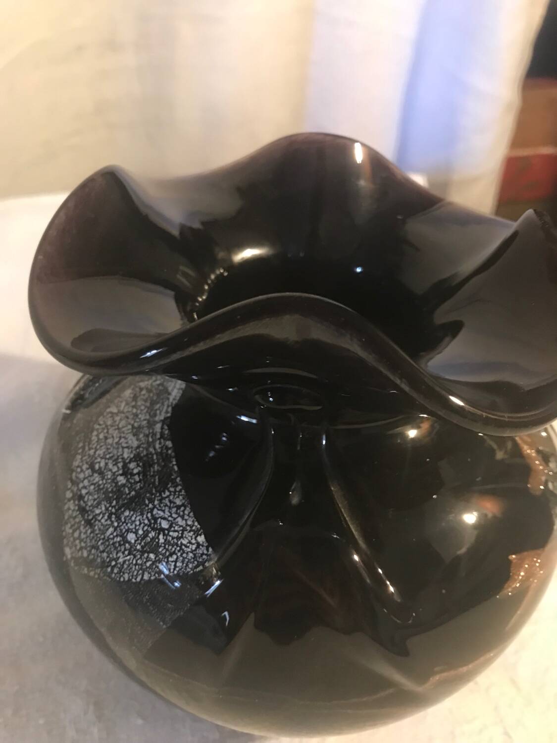 Glass paste vase - Bob le Bleïs