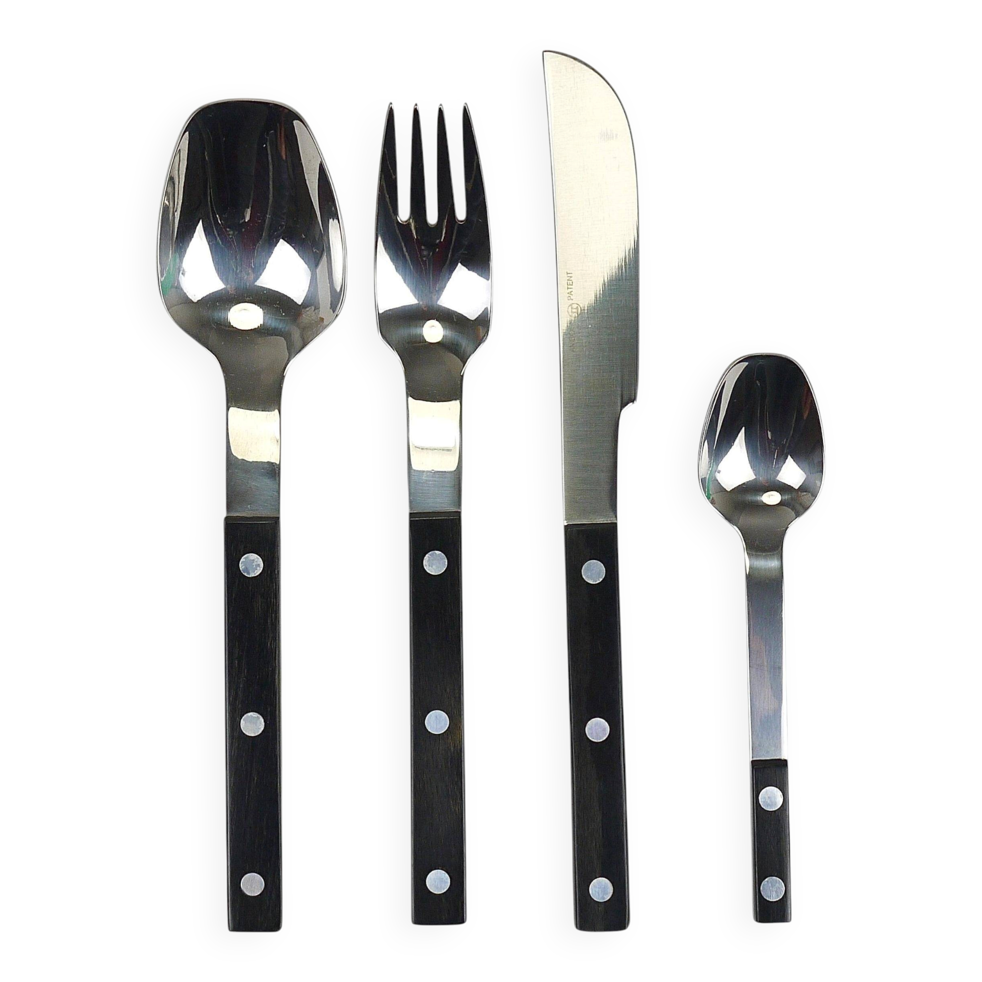 Helmut Alder Amboss Austria 2300 Flatware Cutlery for Six Persons, 1970s