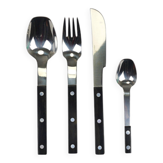 Helmut Alder Amboss Austria 2300 Flatware Cutlery for Six Persons, 1970s