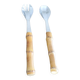 Bamboo handle salad servers from the 60s