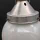 Vintage industrial opaline pendant light