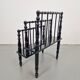 Antique Wooden Bobbin Canterbury Magazine Rack, 1890
