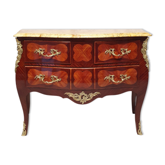 Chest of drawers Louis XV Style - Rosewood & Rosewood - 19th