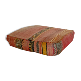 Pouf kilim laine coton ancien