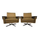 Paire de fauteuils 1970 pivotants