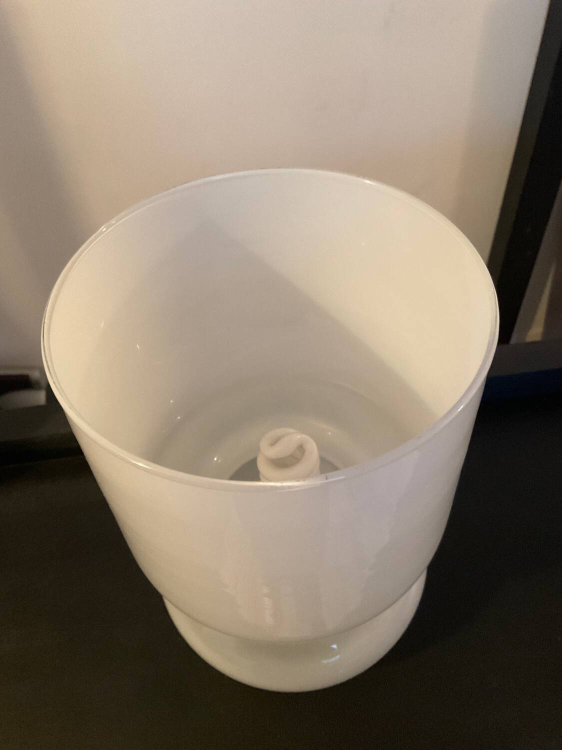 Vintage opaline mushroom lamp