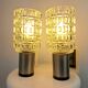 Pair of 70s glass wall lamps by Targetti Sankey
