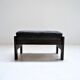 Scandinavian maroon leather stool