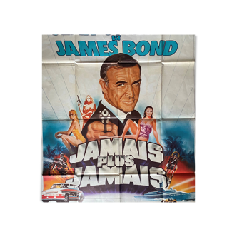 Affiche cinéma originale "Jamais plus jamais" James Bond, Sean Connery 120x160cm 1983