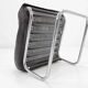 Set of chrome tubular leather design lounge chair and footstool - 1950s