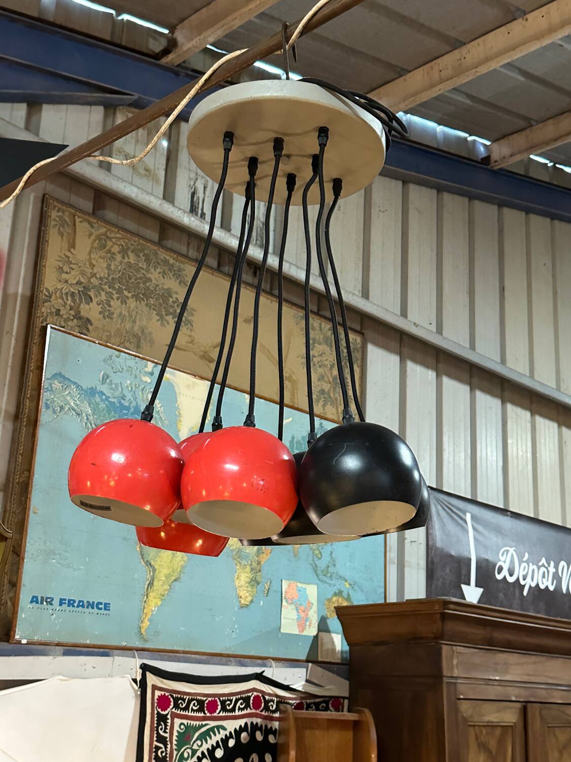 Two-tone eyeball chandelier