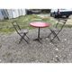 Bistro table + 2 folding chairs