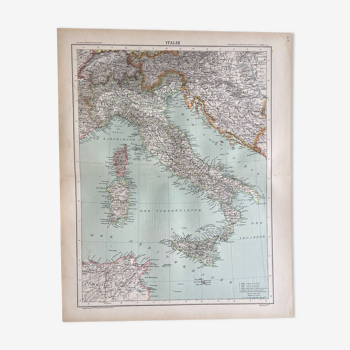 1891 - Map of Italy after the Risorgimento