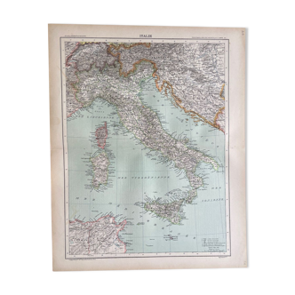 1891 - Carte de l’Italie après le Risorgimento