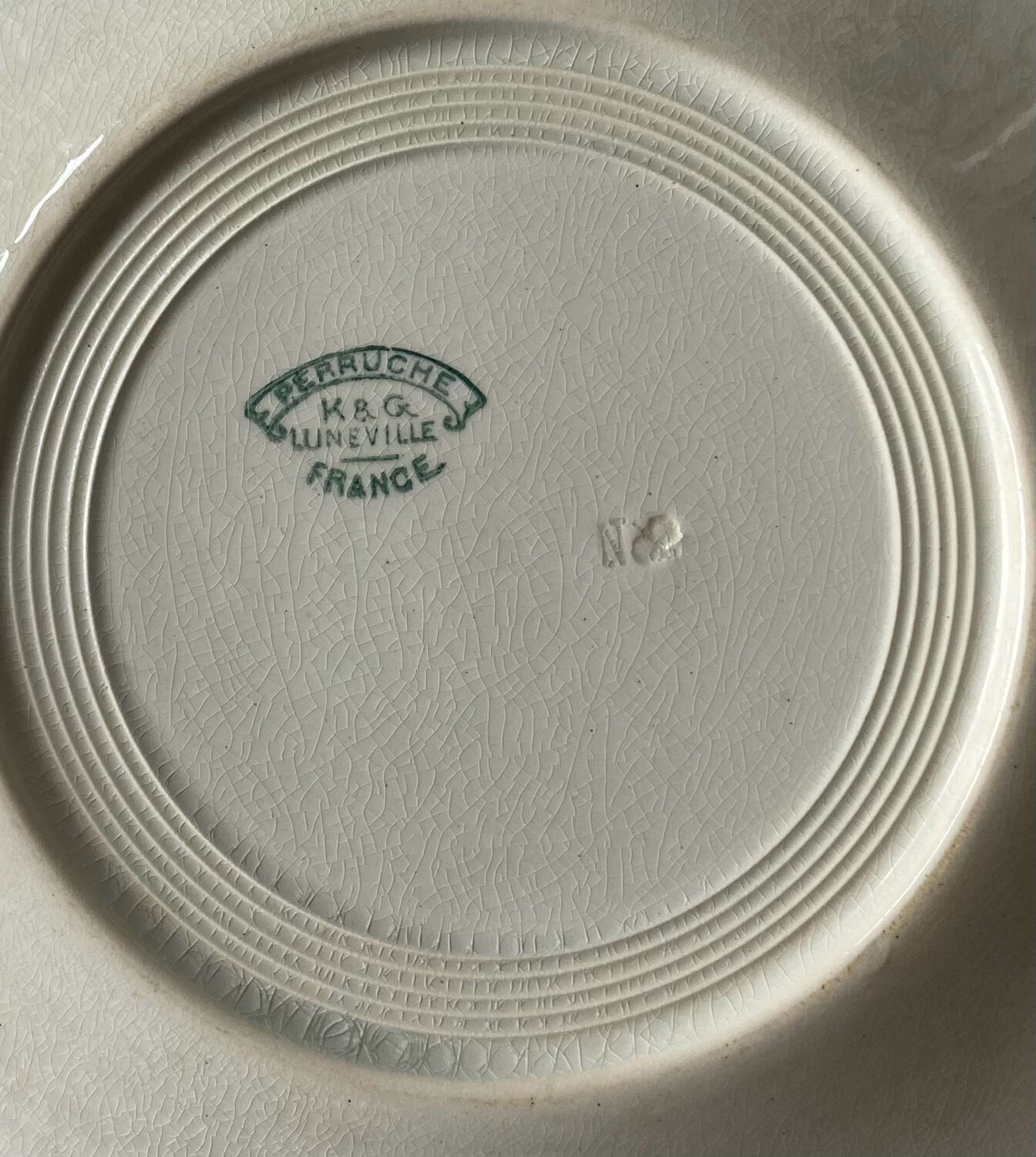 Ironstone plates, K&G Luneville, parakeet model.
