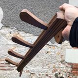 Wooden wall coat rack, vintage wall coat rack, entrance hall